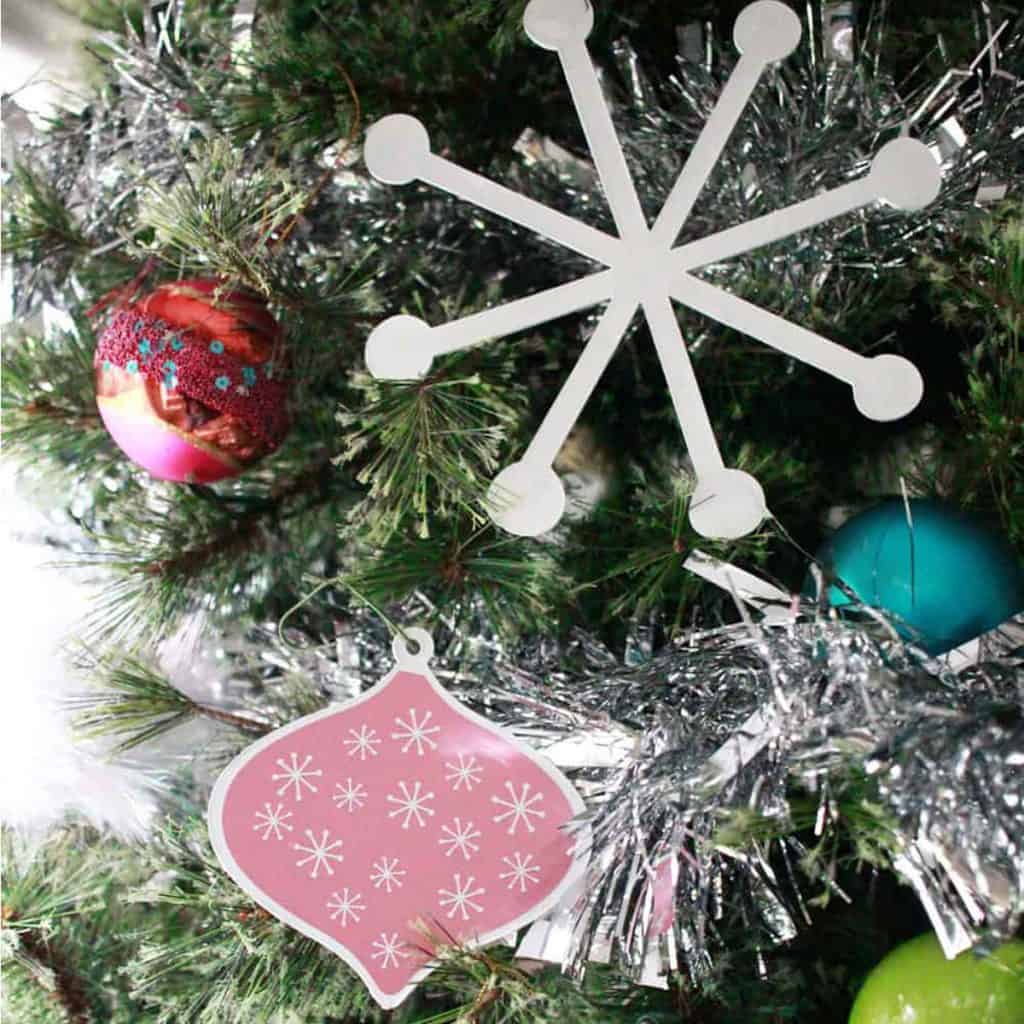 Ornaments on a christmas tree