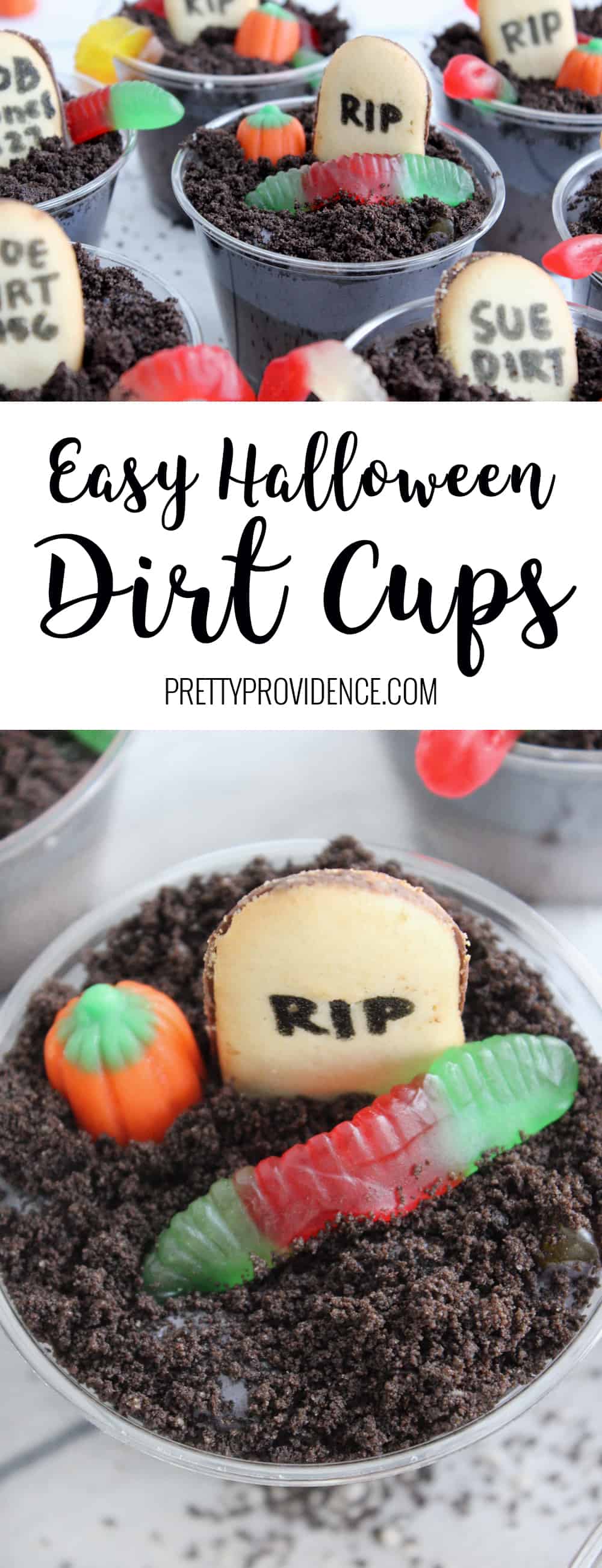 Fun and Easy Halloween Dirt Cups by Pretty Providence