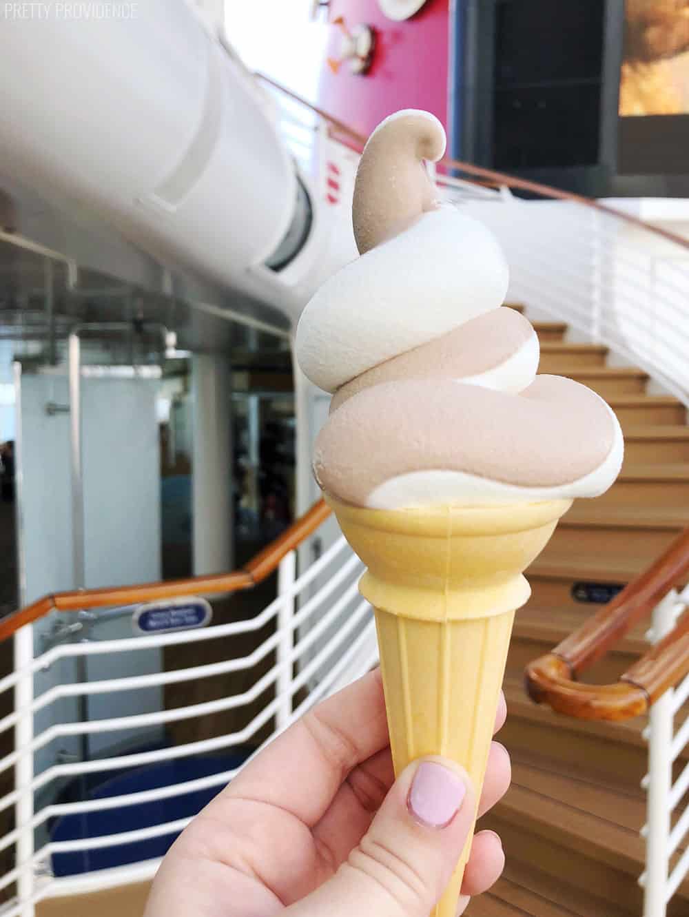 Ice cream on Disney Cruise