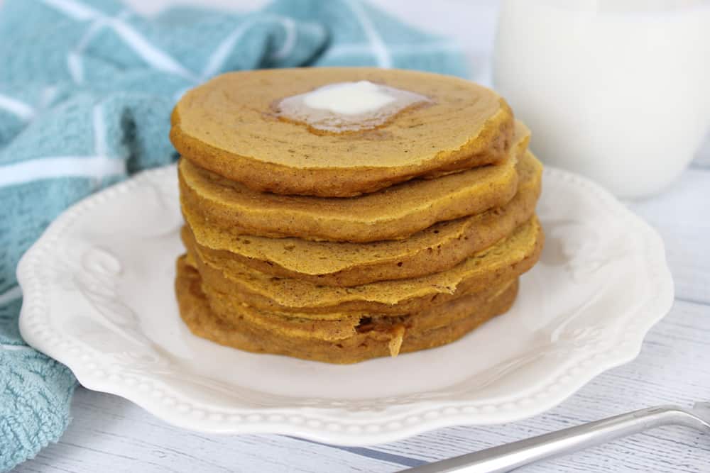 The best ever pumpkin pancakes! We love this recipe and make it at least once a week in the fall! So easy and SO GOOD. 