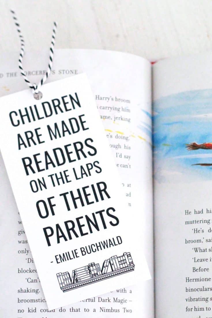 Story Book Baby Shower Bookmark Free Printable - Pretty Providence