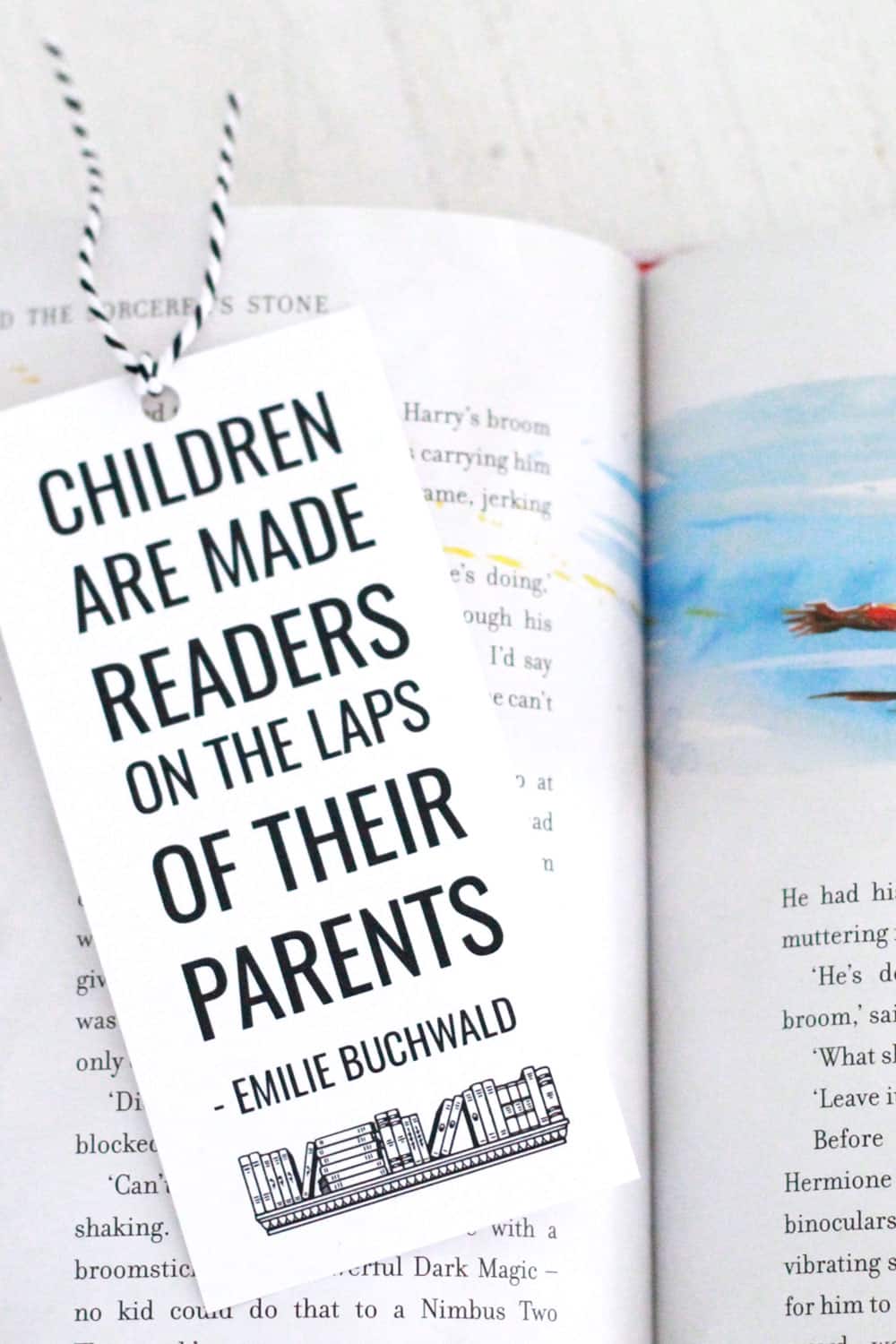 Printable Bookmark With Quote, Reading Gifts, Book Lover Gift