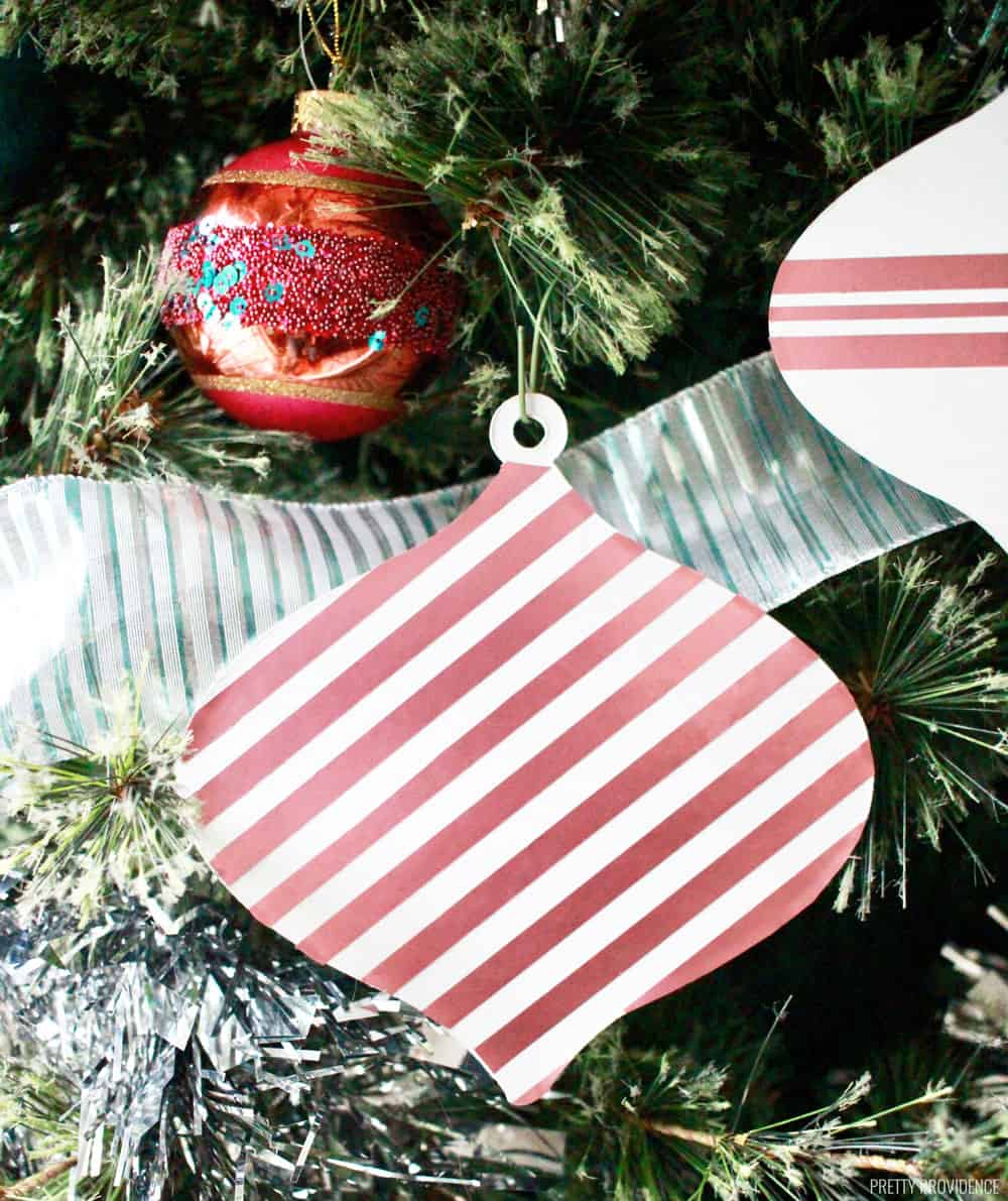 Homemade Christmas Ornaments - Candy Stripe