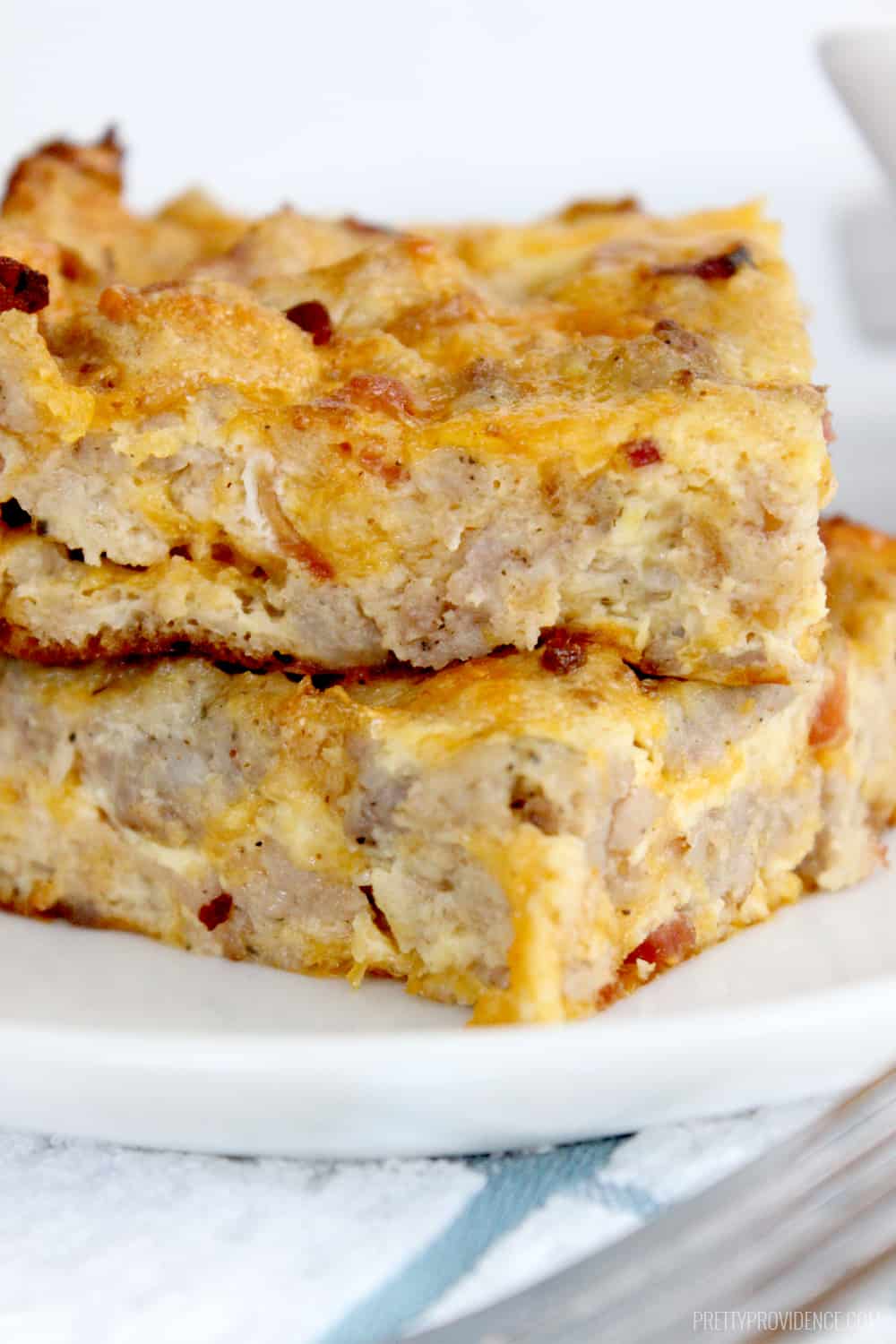 Prepare the night before, pop into the oven in the morning and enjoy breakfast heaven! This overnight breakfast casserole can't be beat! 
