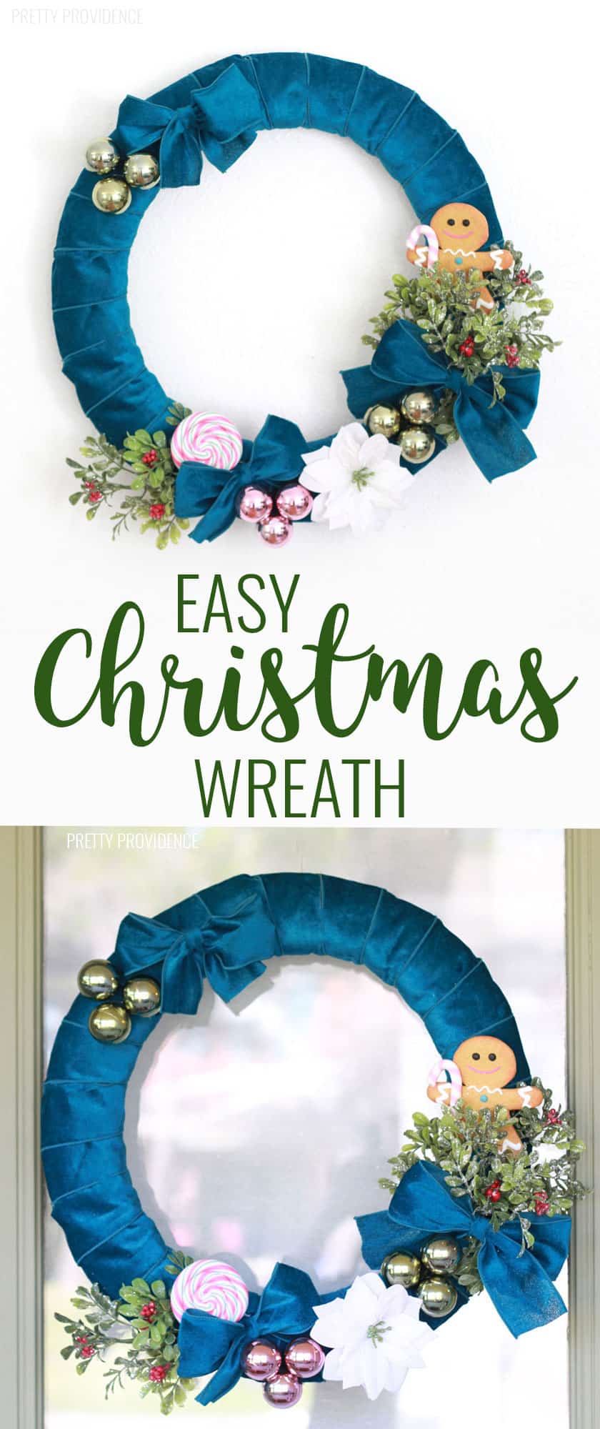 DIY Velvet Christmas Wreath