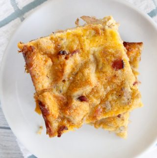 Prepare the night before, pop into the oven in the morning and enjoy breakfast heaven! This overnight breakfast casserole can't be beat!