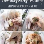 step by step collage for how to make a thanksgiving turkey