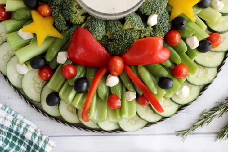 Fun and Festive Veggie Tray Wreath - Pretty Providence