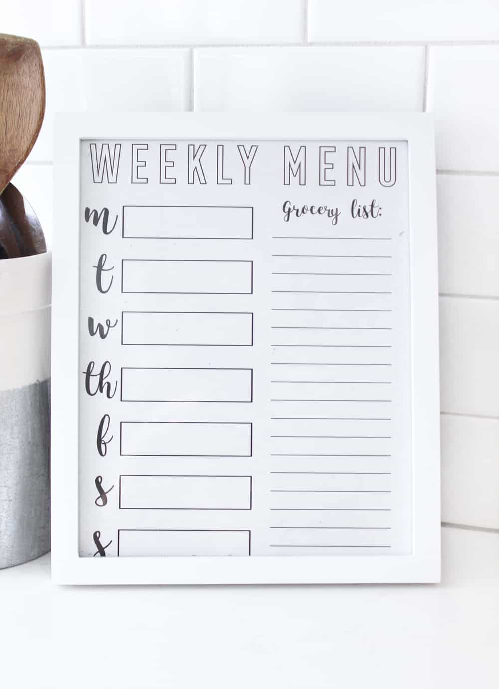 weekly menu planner free printable by pretty providence