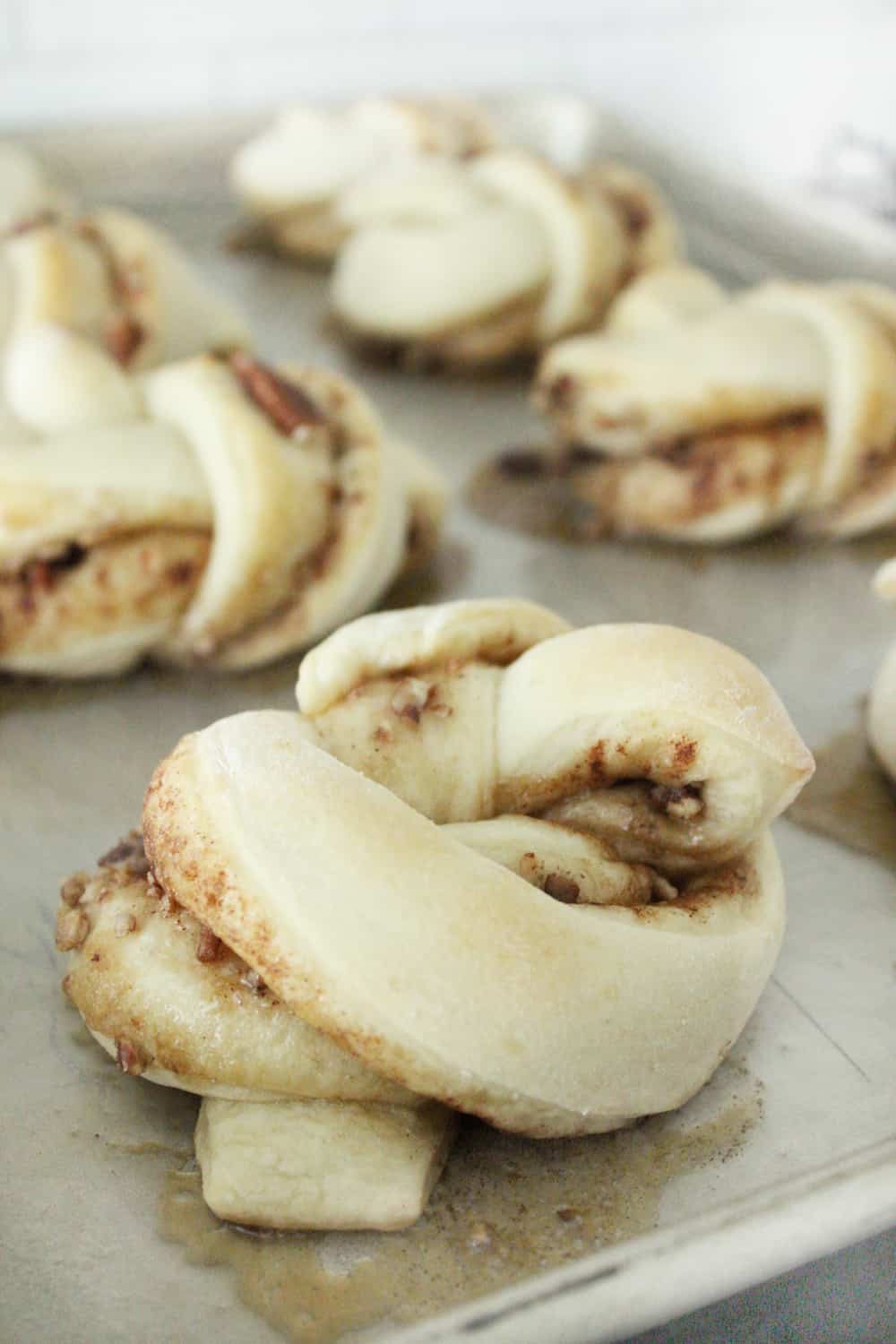 These caramel pecan rolls are unreal good! Super easy too! 