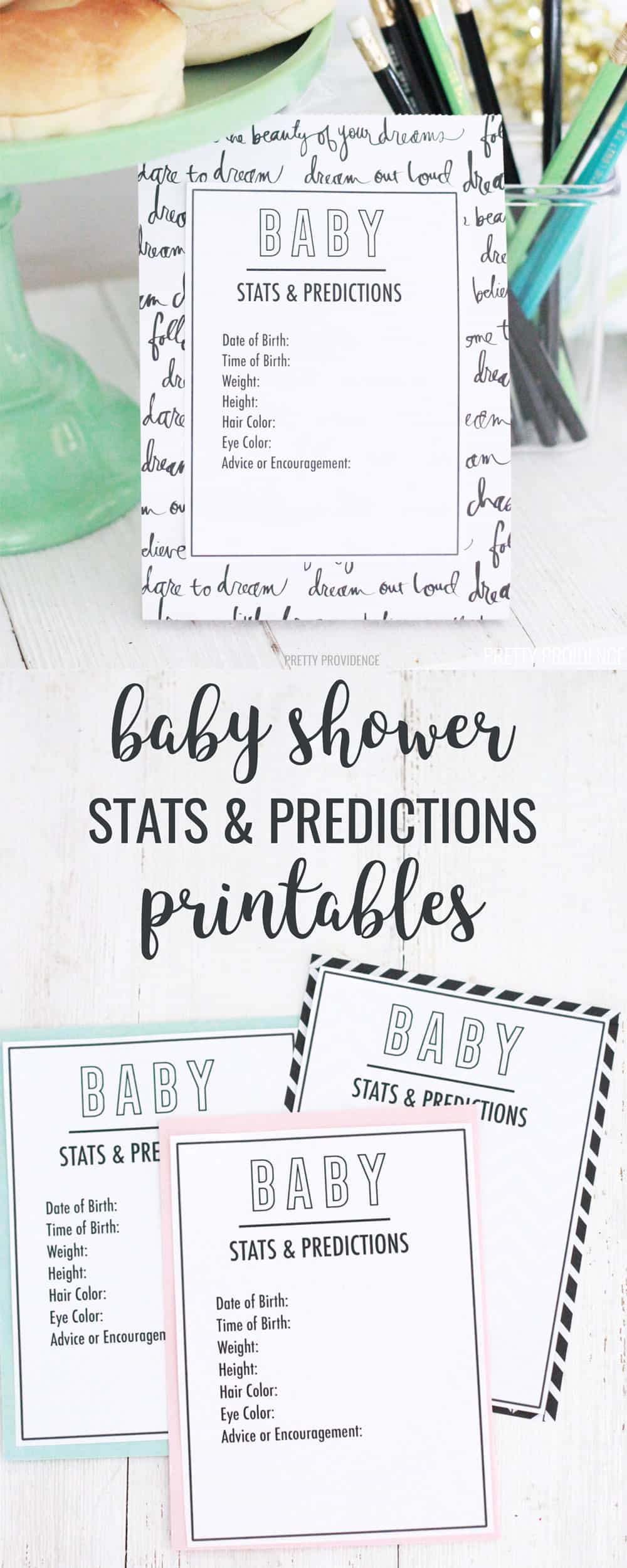 Free Printable Baby Predictions Cards