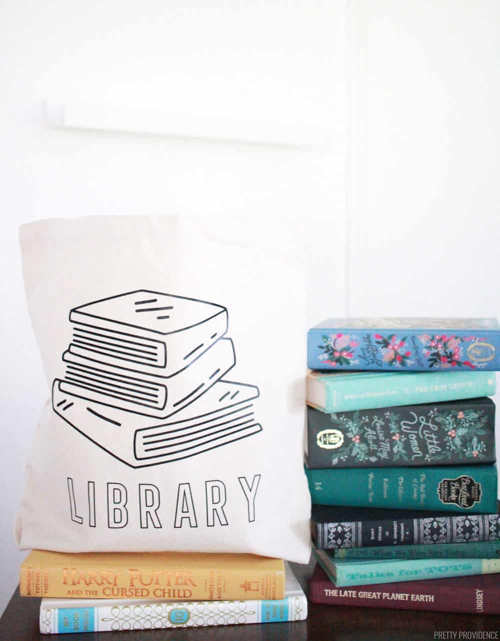 Customized Canvas Tote Bag for the Library