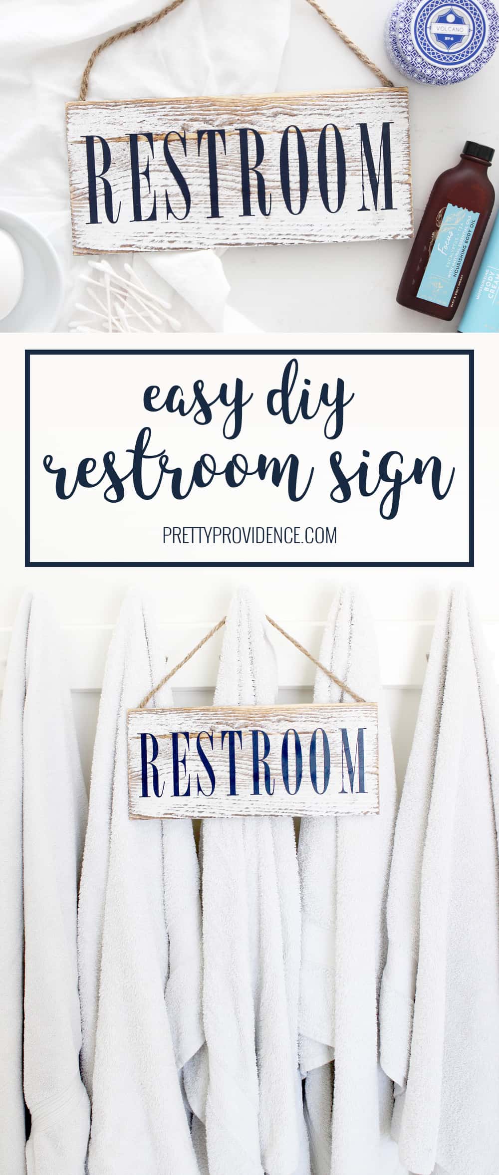 Easy DIY Restroom Sign