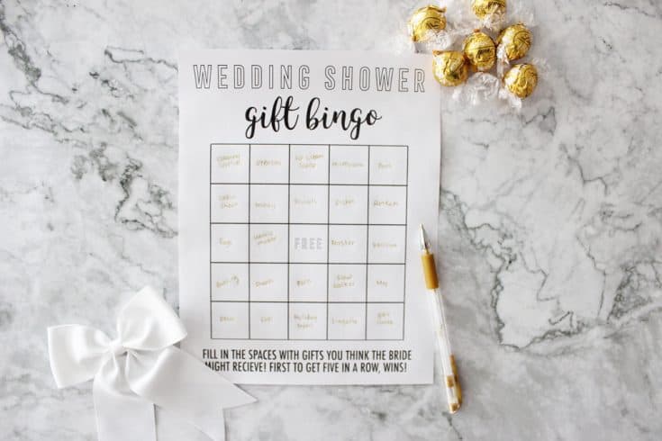 Bridal Shower Bingo - Free Printable Bridal Shower Game - Pretty Providence
