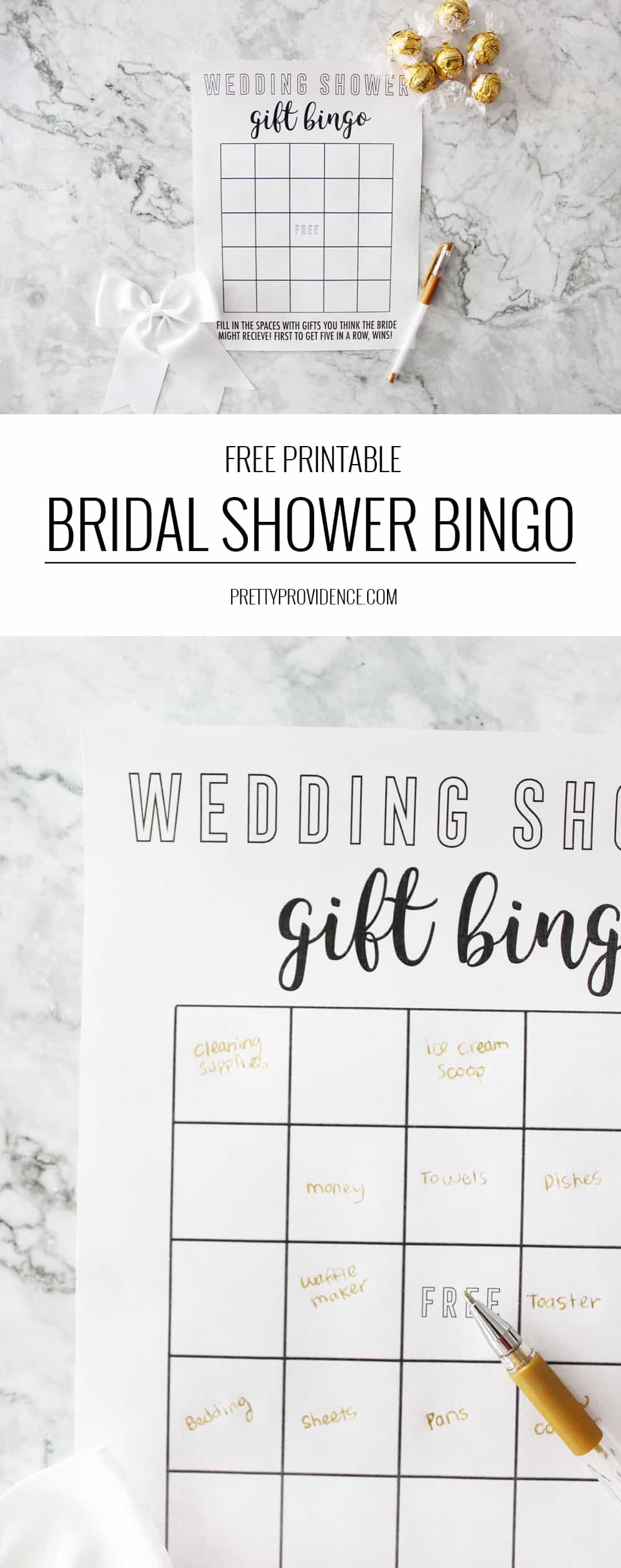 Bridal Shower Bingo - Free Printable Bridal Shower Game