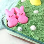 dirt cake for Easter with text optimized for pinterest