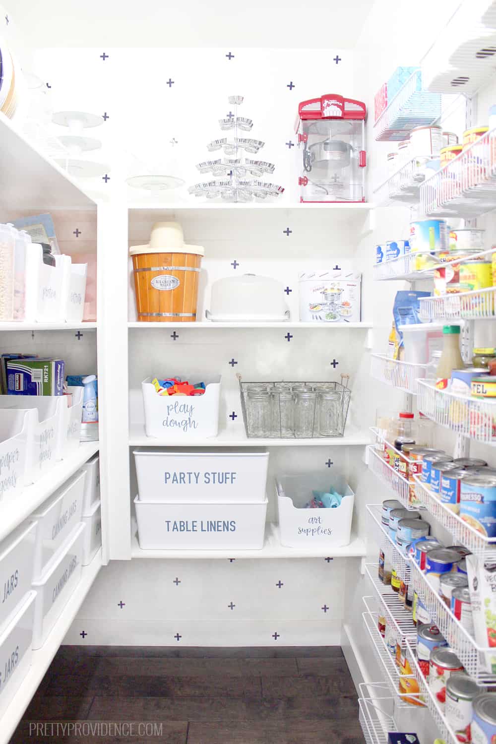 Beautiful pantry organization and storage!