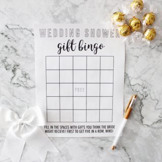 If you are looking for free printable bridal shower games this bridal shower bingo is perfect! 