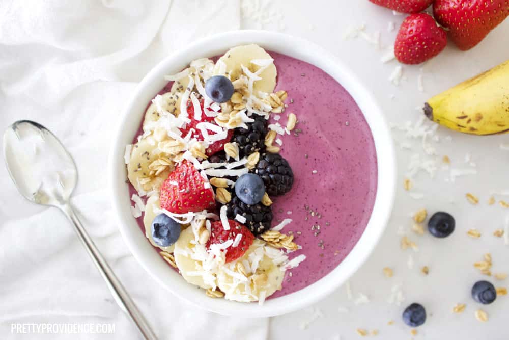 Easy Berry Smoothie Bowl Recipe - Pretty Providence