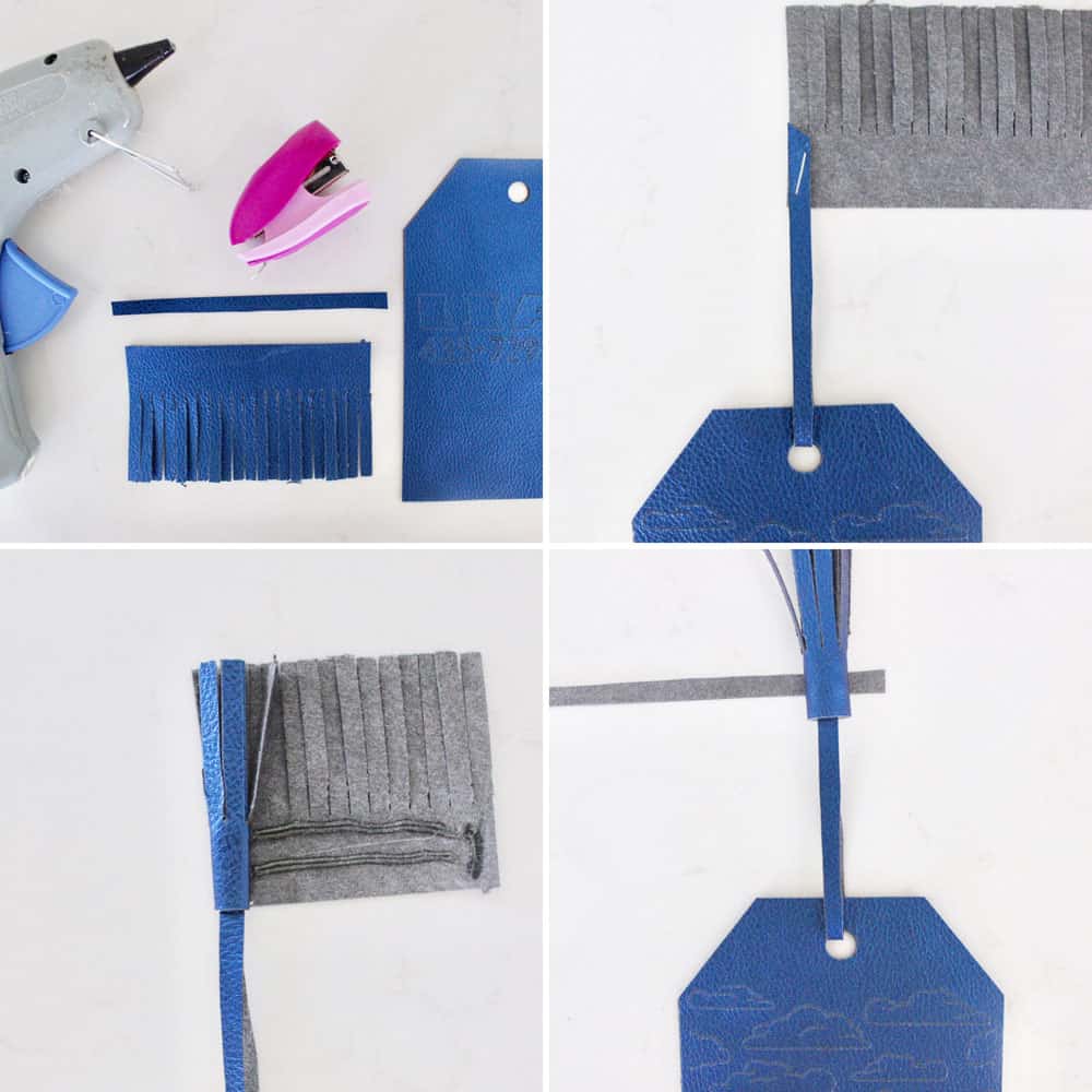 tassel diy step by step photo collage