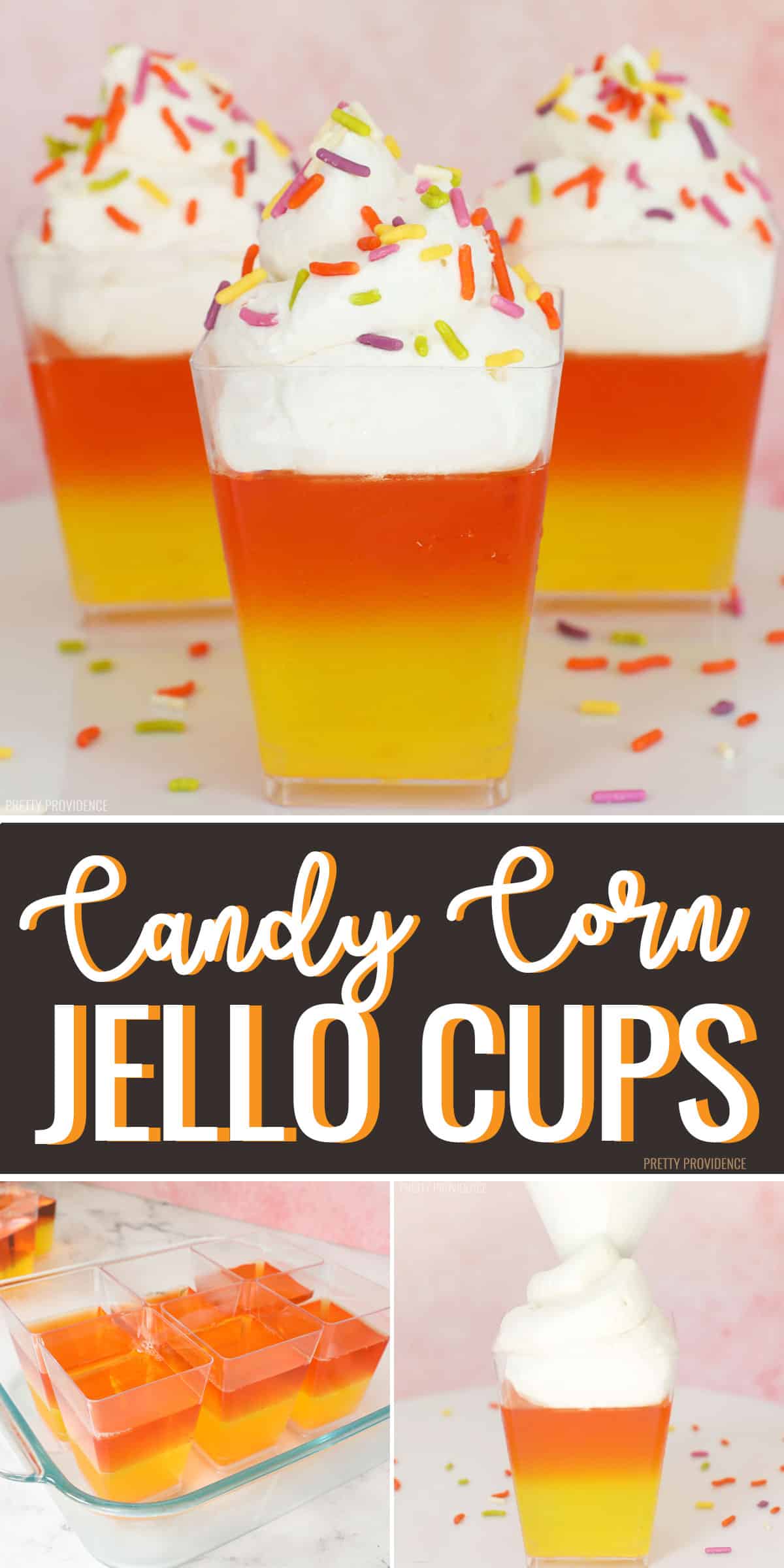 Candy Corn Jello Cups