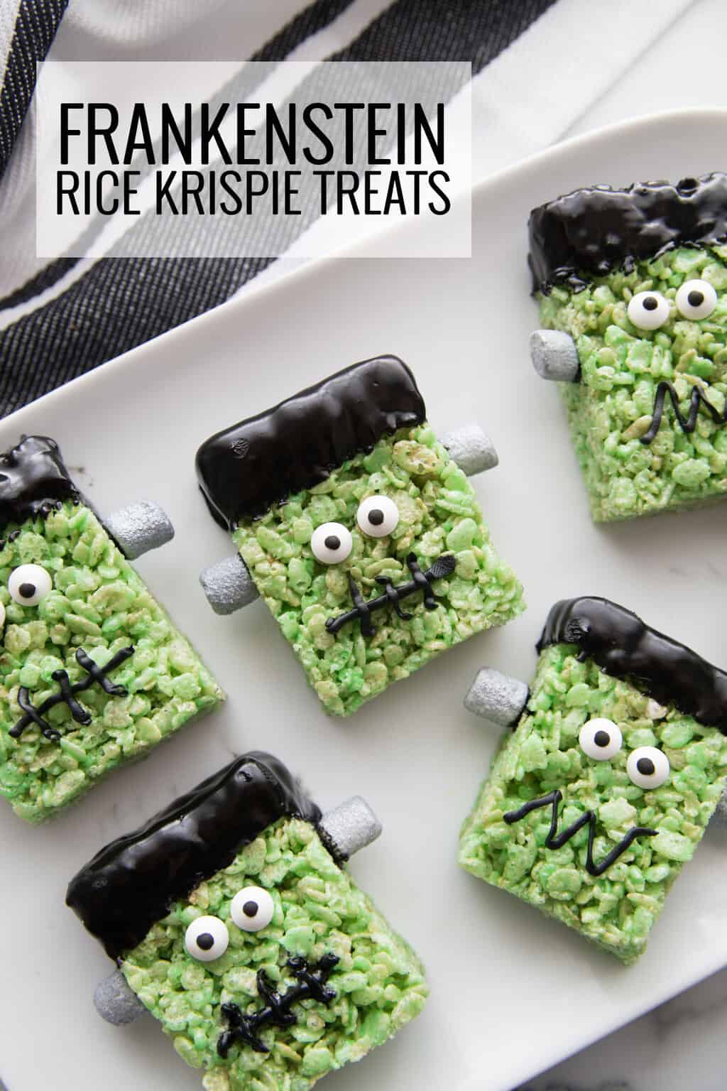 Frankenstein Rice Krispie Treats