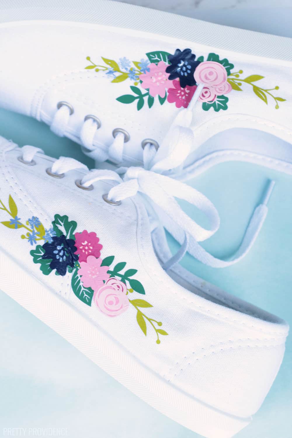 Floral Sneakers - How to Add Iron-On to Shoes with Cricut EasyPress Mini