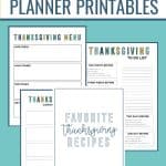 Thanksgiving planner printables collage