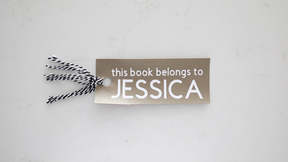 finished DIY bookmark on a white background