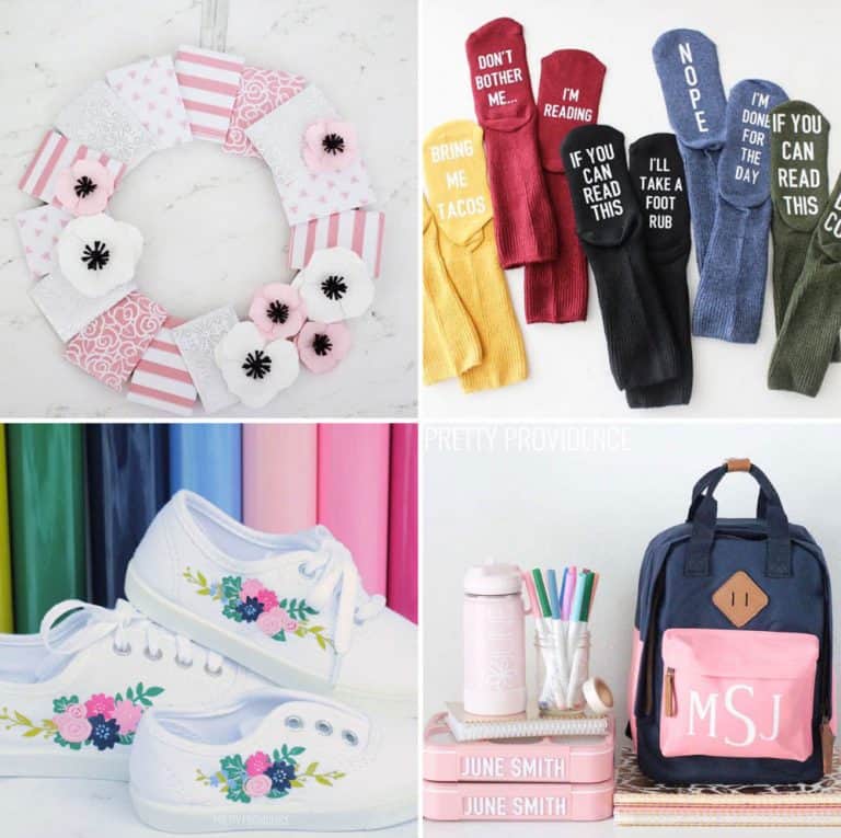 Collage of Gifts to make with Cricut