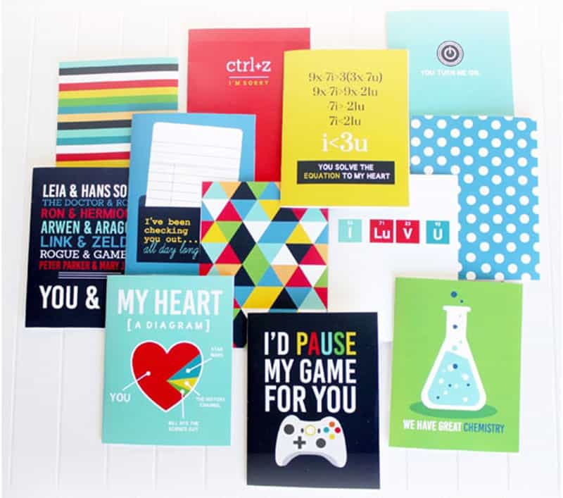 Nerdy Valentines Cards collection 'I'd Pause my game for you" and more from The Dating Divas