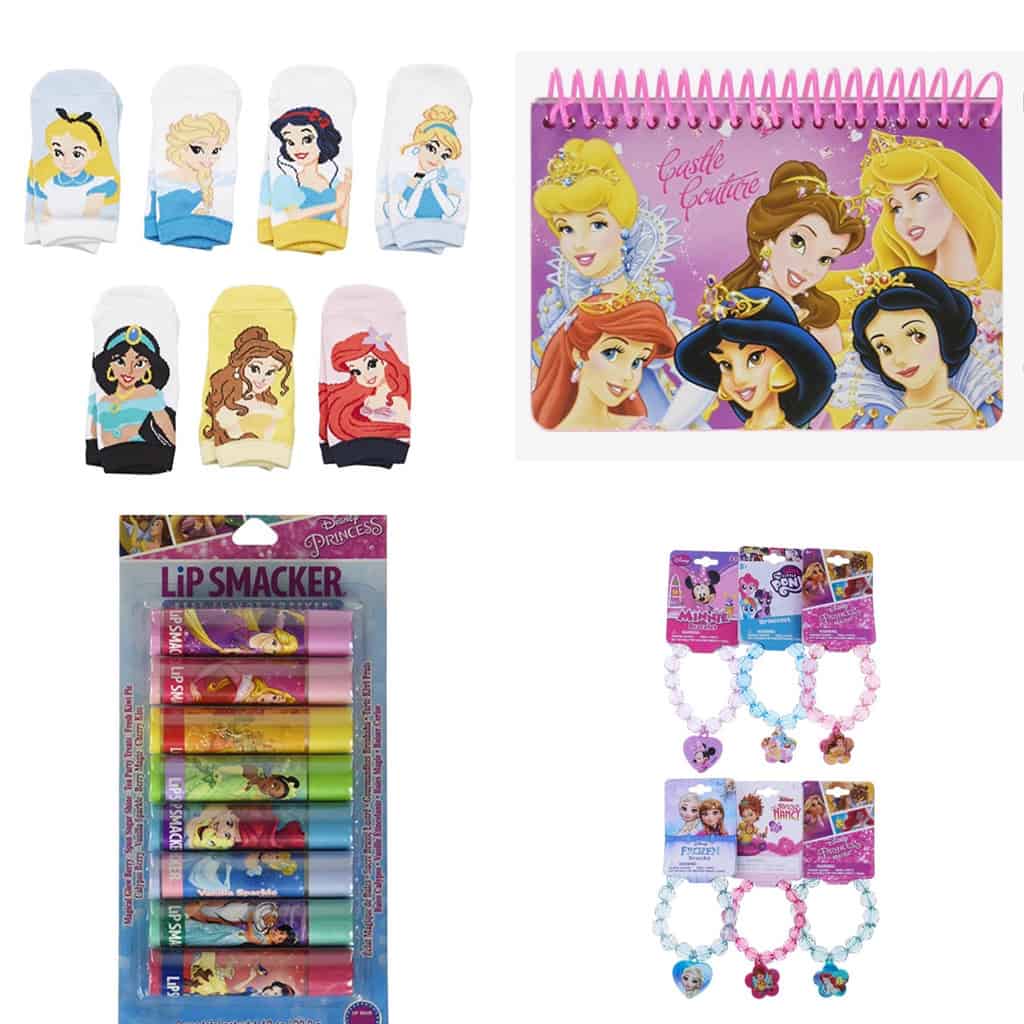 collage of disney princess fish extender gifts