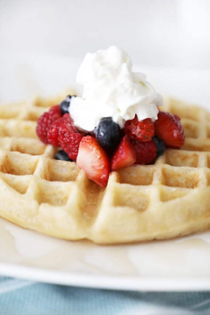 Easy Overnight Yeast Waffles - Pretty Providence