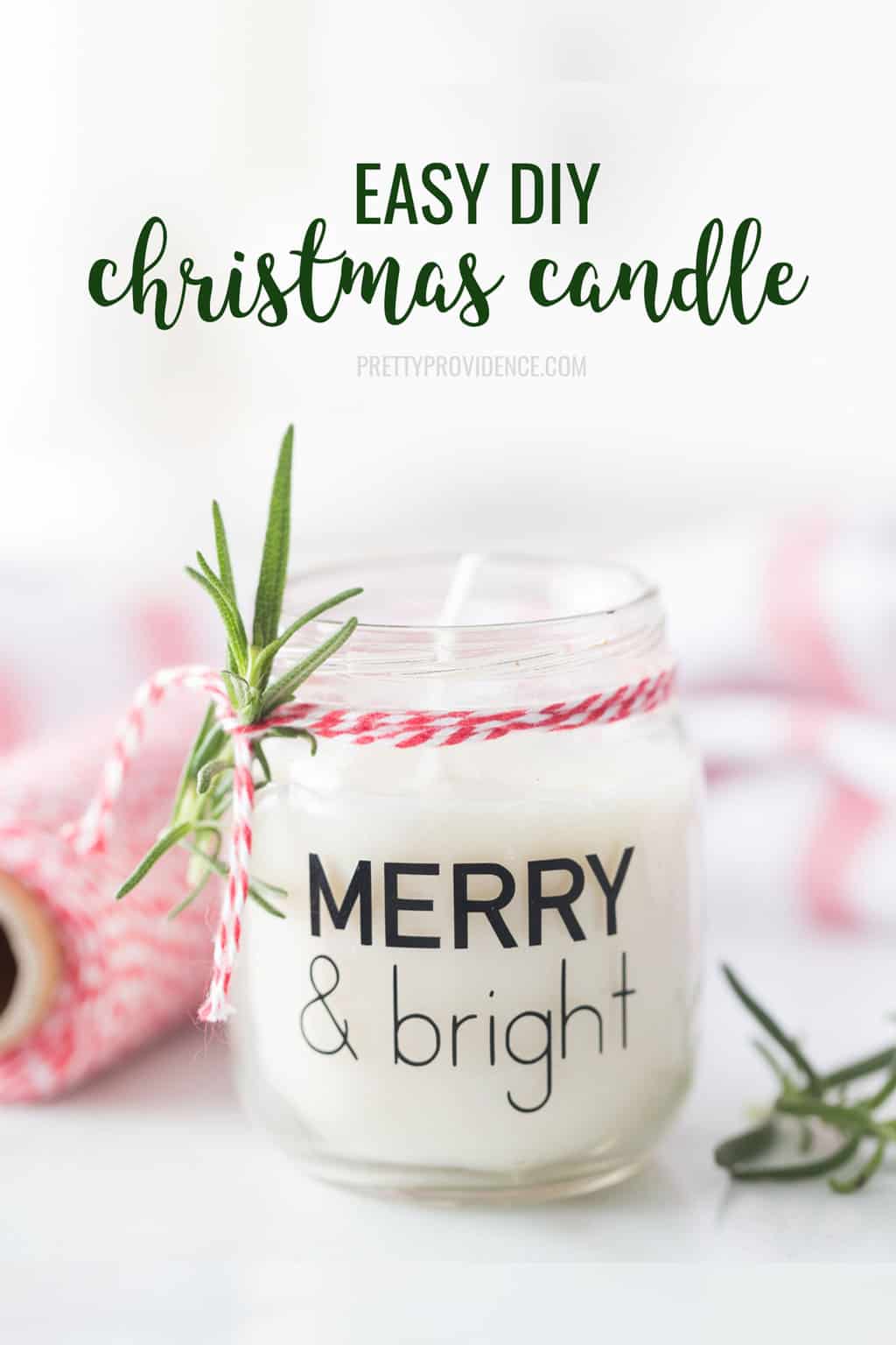 DIY Candle Christmas Neighbor Gift Pretty Providence