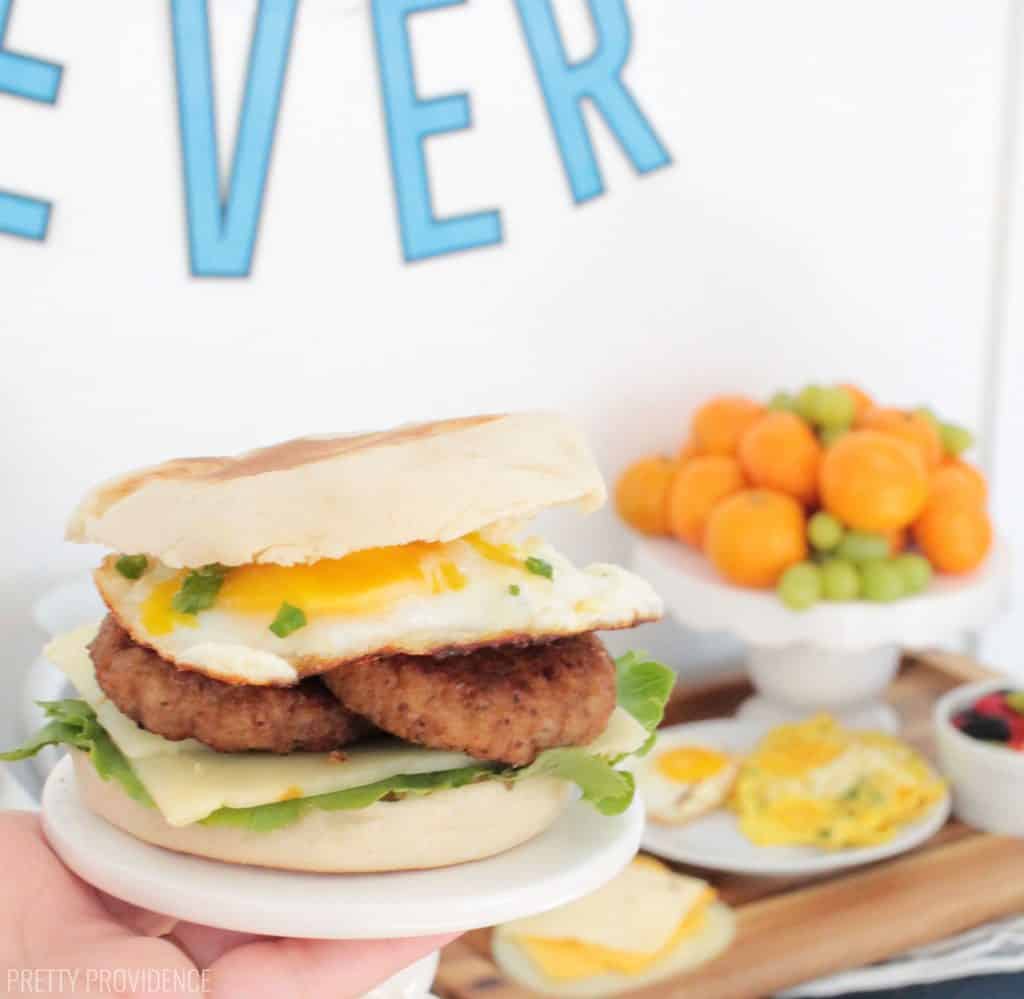 Breakfast Sandwich Bar Father's Day Breakfast Pretty Providence