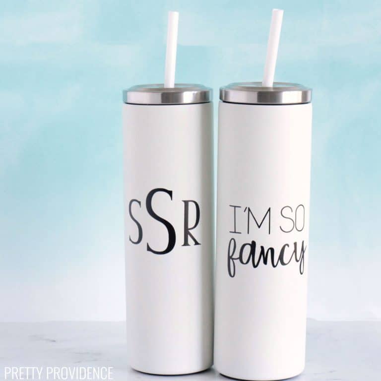 How to Make Vinyl Tumbler Decals - Pretty Providence