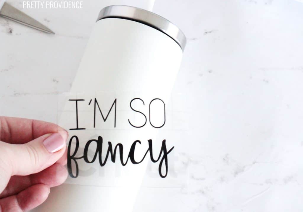 How to Make Vinyl Tumbler Decals - Pretty Providence