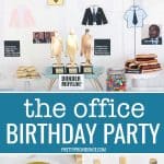 The Office birthday party ideas collage of photos