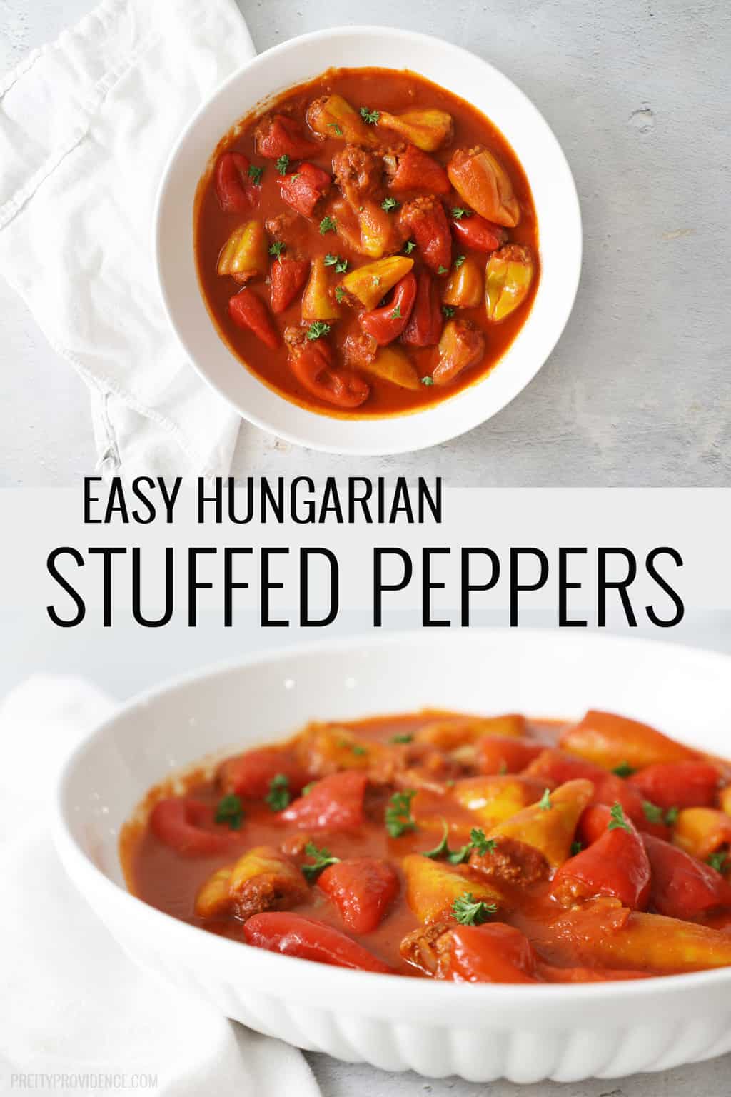 Easy Hungarian Stuffed Peppers - Pretty Providence