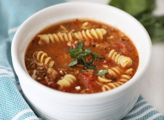 Lasagna Soup with Cottage Cheese - Pretty Providence