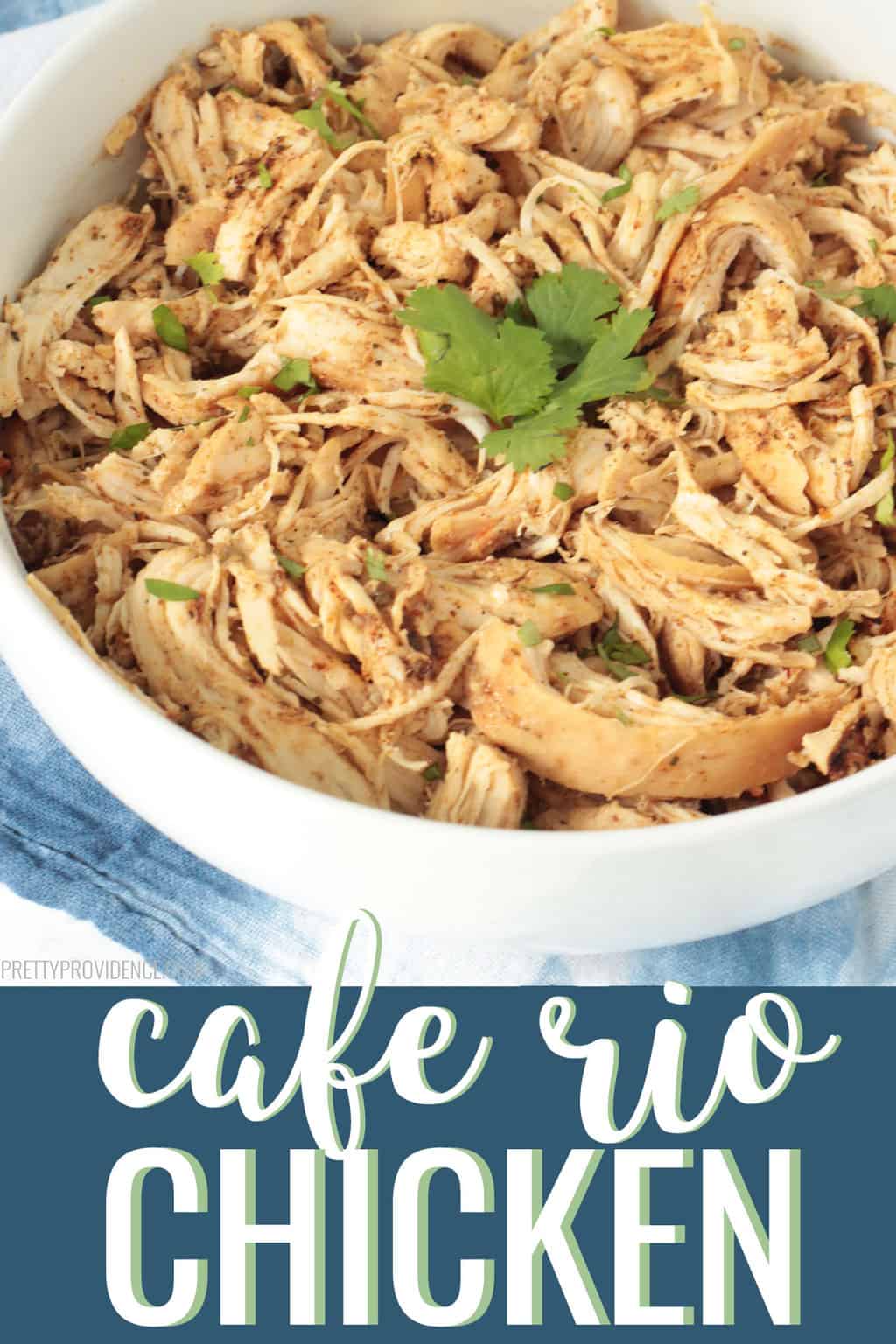 Cafe Rio Chicken Recipe - Crockpot Shredded Chicken Tacos