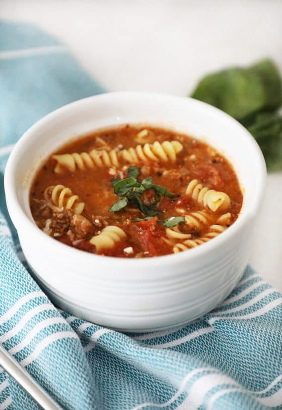 Lasagna Soup with Cottage Cheese - Pretty Providence