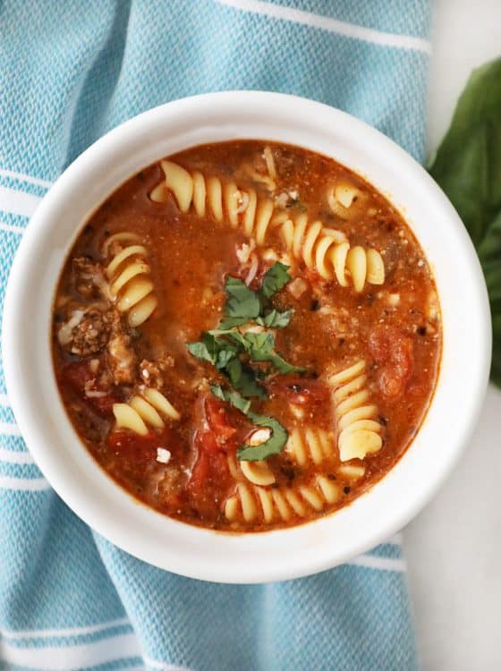 Lasagna Soup with Cottage Cheese - Pretty Providence