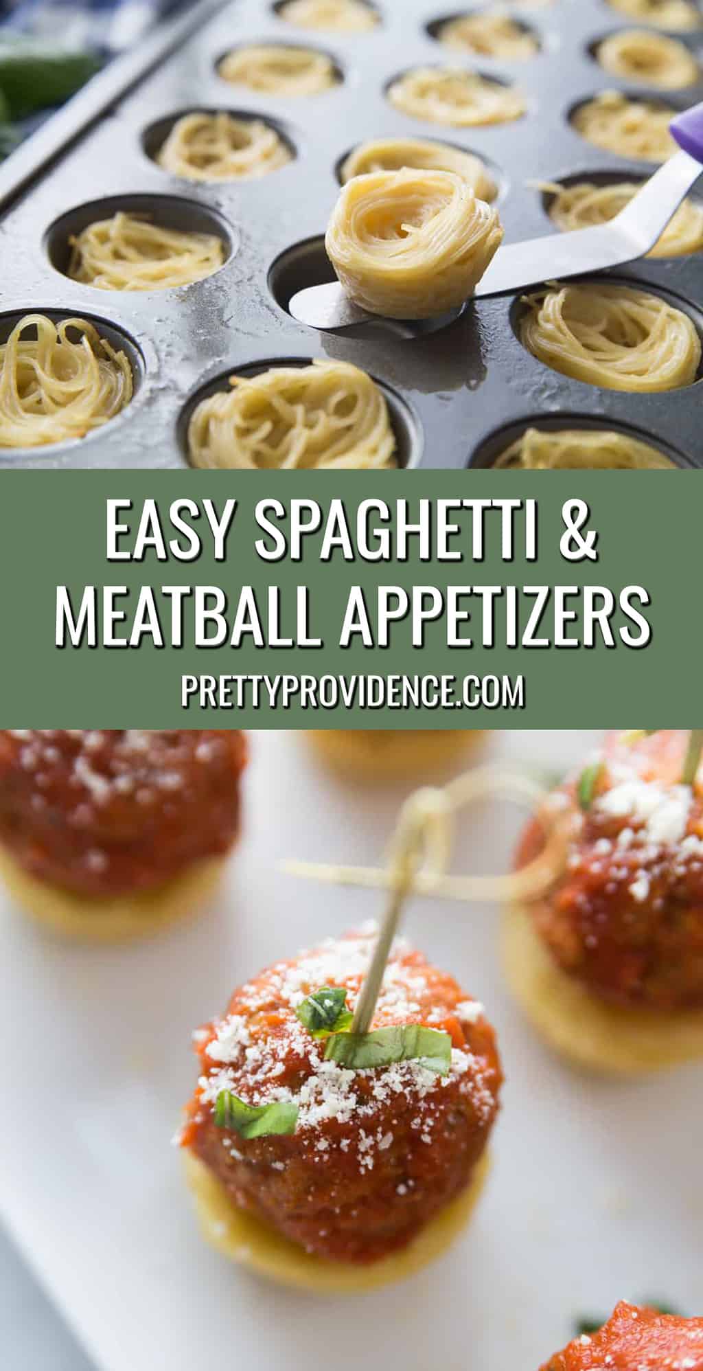 Easy Spaghetti and Meatball Appetizers by Pretty Providence