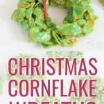 Cornflake wreaths Christmas treats with candies and licorice bows