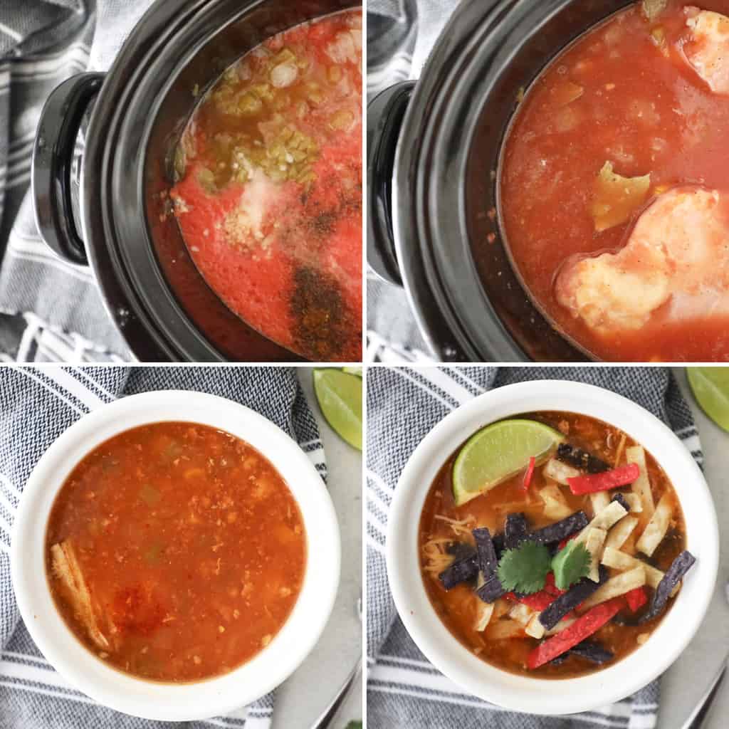 step by step photos of easy tortilla soup