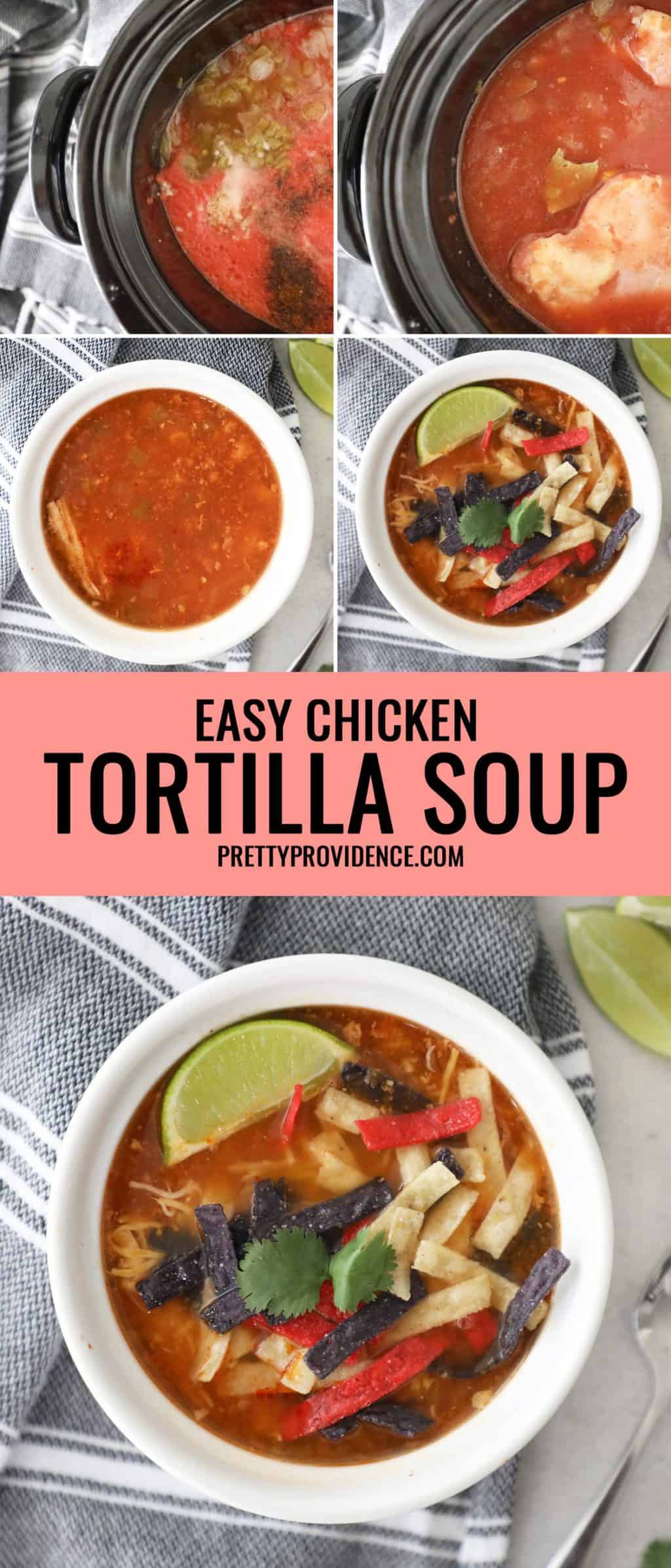 Slow Cooker Chicken Tortilla Soup - Pretty Providence