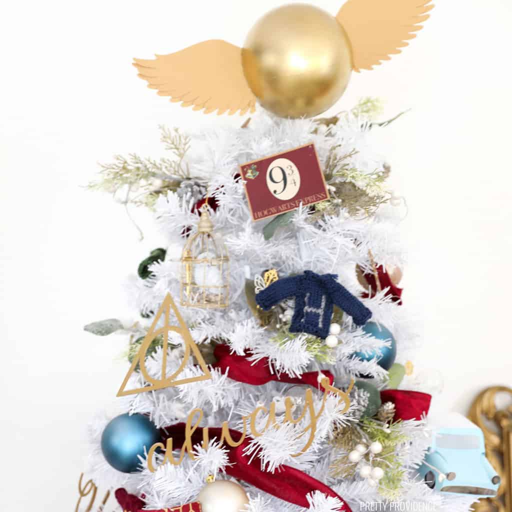 Harry Potter Christmas Tree - All DIY Ornaments - Pretty Providence