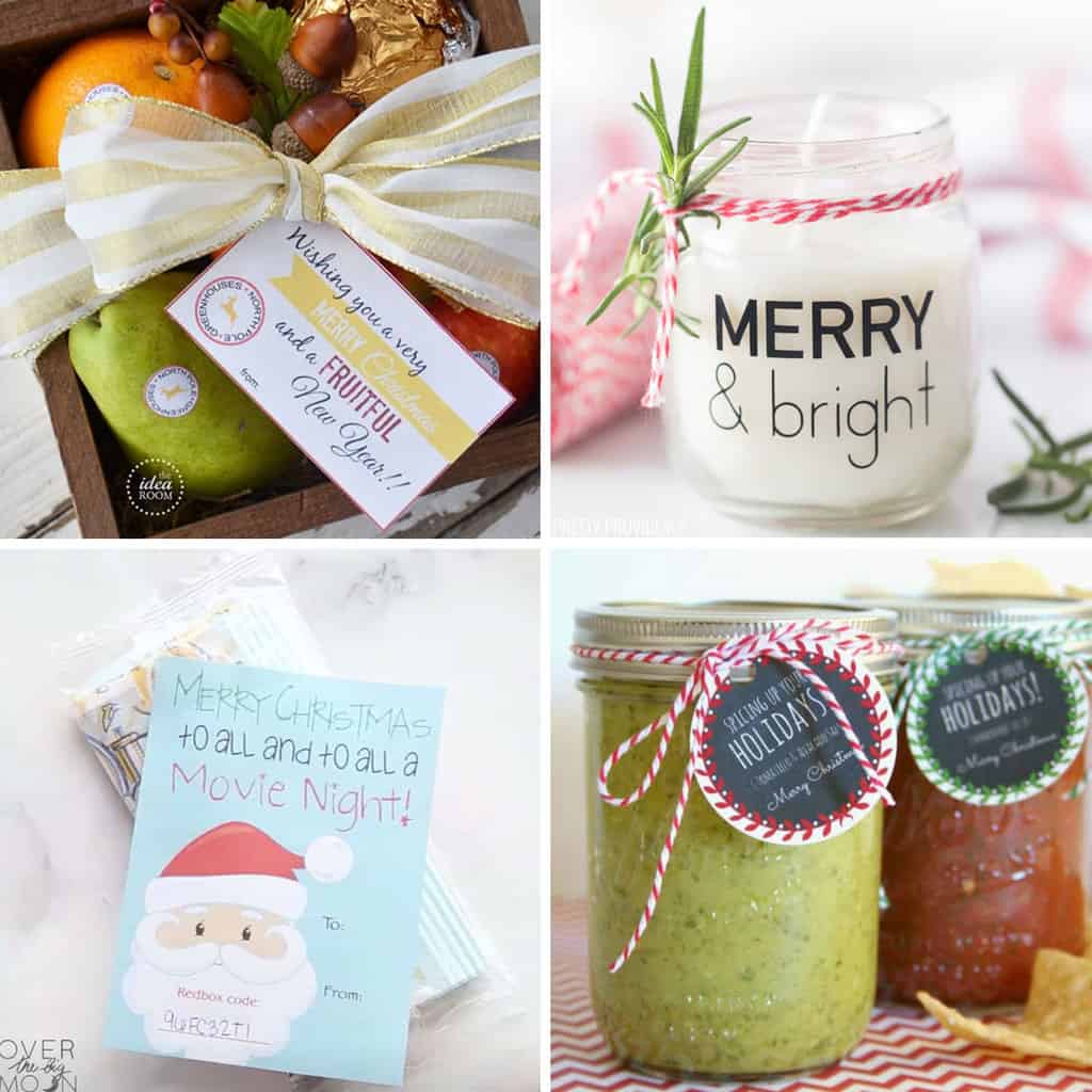 Collage of Easy Christmas Neighbor Gift ideas