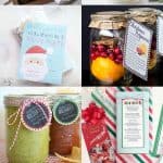 collage of neighbor gift ideas for Christmas